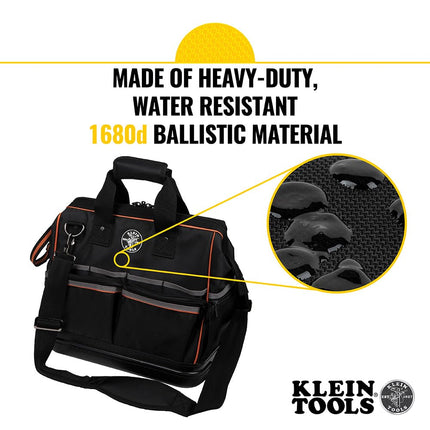 Tool Bag with Padded Shoulder Strap and Handles Has Lighted Tool Storage with 31 Pockets Klein Tools 55431