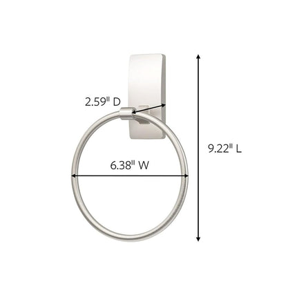 Command Towel Ring [Removable]: 1 Ring (Satin Nickel)