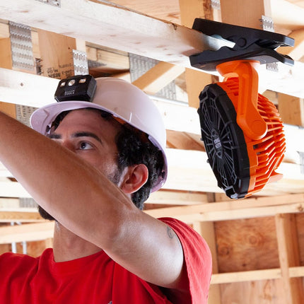 Battery Operated Rechargeable Fan with USB-C Charging Cord and Multiple Mounting Options Perfect for The Jobsite
