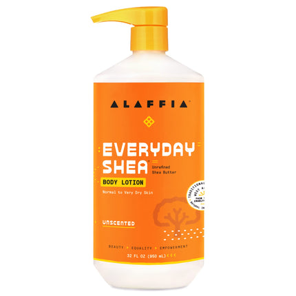 Alaffia Everyday Body Care Shea Lotion Unscented, 