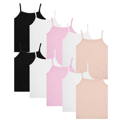Fruit of the Loom Girls' Undershirts (Camis & Tanks), Cami - 10 Pack - Assorted, M