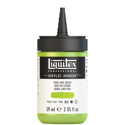 Flacon de 59 ml de gouache acrylique professionnelle Liquitex, Vert Citron Vif