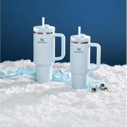 Stanley Quencher H2.0 FlowState Stainless Steel Vacuum Insulated Tumbler with Lid and Straw for Water, Iced Tea or Coffee, Smoothie and More, Glacier, 40 oz / 1.18 L