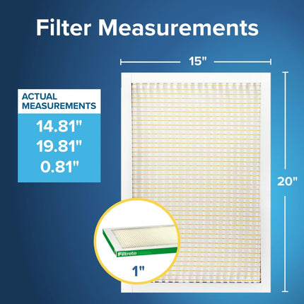 Filtrete Electrostatic Air Filter 700 MPR 706-4, 15 in x 20 in x 1 in (38.1 cm x 50.8 cm x 2.5 cm)