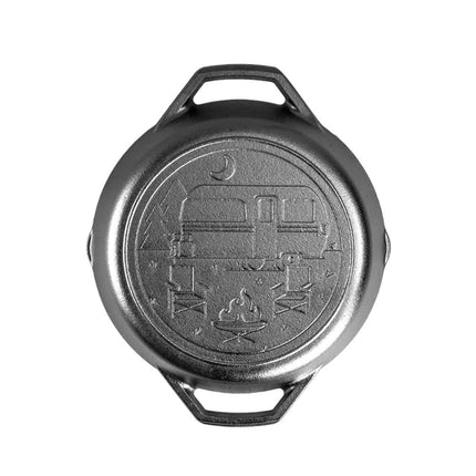 Lodge Dual Handle Camper Pan, 10.25 Inch Size, Bla