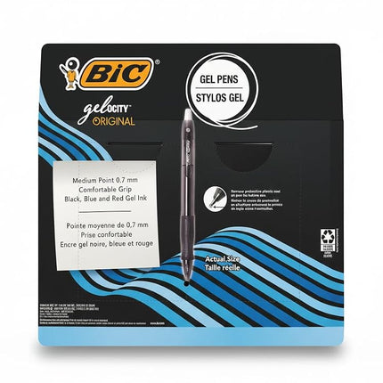 BIC Gel-ocity Black, Blue and Red Gel Pens, 24-pack