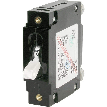 Blue Sea Systems 7246 C-Series White Toggle Circuit Breaker, Single Pole 60 Amp