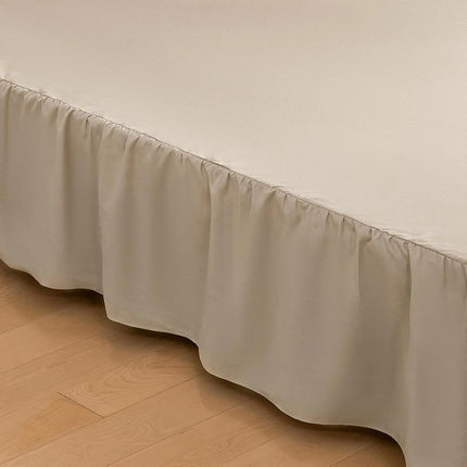 Xuan dian Bed Skirt King Size Ruffled Bed Skirts with Split Corners,14 Inch Drop Dust Ruffle Bed Skirt with Platform, King,14 Inch,Light Camel