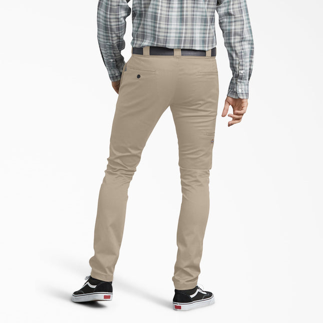 Dickies Men's Skinny Fit Work Pants, Desert Sand, 29W x 30L