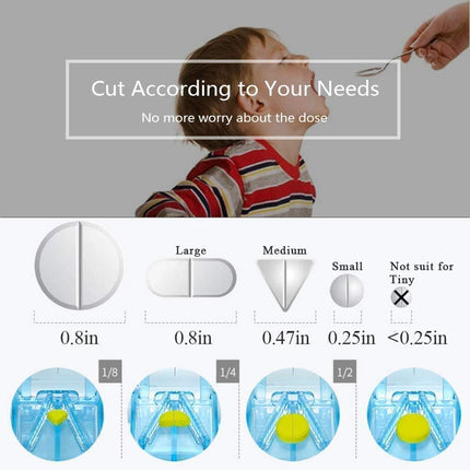 JohnBee Pill Cutter | Best Pill Cutter for Small or Large Pills | Design in The USA| Cuts Vitamins | Pill Splitter with Shield | Keychain Pill Holder As Bonus