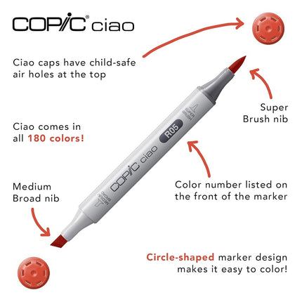 Copic Ciao 36 Piece Marker Set - Set A