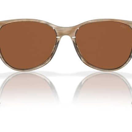 Costa Del Mar Women's Catherine Sunglasses, Shallows/Copper Silver Mirrored Polarized 580g, Medium