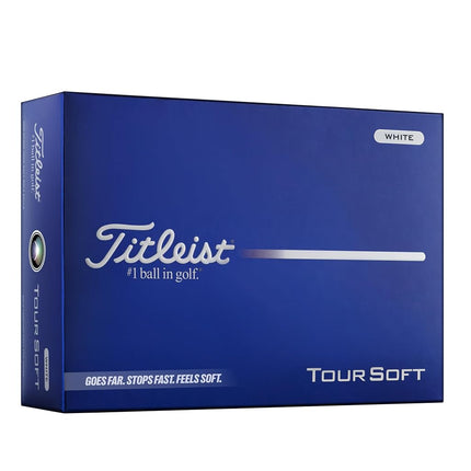 Titleist Tour Soft Golf Ball, Pack of 12, White, Numbers 1-4