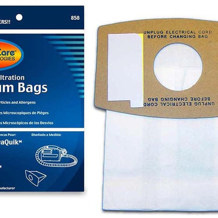Bolsas para aspiradora EnviroCare, repuesto para Riccar SupraQuik y Simplicity Tipo S y Fastvac, paquete de 6 unidades