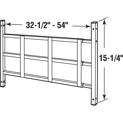Prime-Line Products S 4758 Grille de fenêtre fixe à 3 barreaux, 31 à 54 po x 15 po, bronze