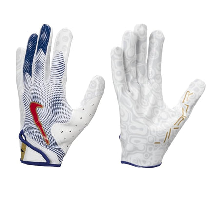 Nike Vapor Jet 8.0 Football Gloves White | Gym Blue | Red X-Large