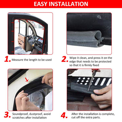 DGSL Burlete para coche, tira de sellado de puerta automotriz de 10 pies con sello de goma de bulbo lateral para coches, barcos, camiones, caravanas