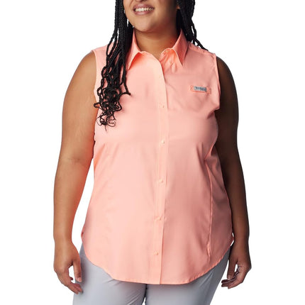 Columbia Women's Tamiami™ Women's Sleeveless Shirt, Tiki Pink, X-Small