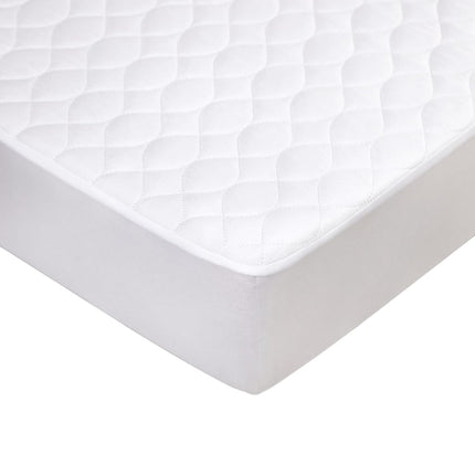 Protector de colchón acolchado impermeable de microfibra suave para cuna y cama infantil American Baby Company, blanco, 52"x28"x9"