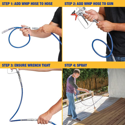 GRACO 247338 DuraFlex Whip Hose, Blue, 1,2m