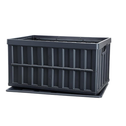 VEVOR 65L Collapsible Storage Bins with Lids 3 Packs, Stackable Utility Crates with Handles, Large Folding Containers for Organizing Tools, Books, Food, Drinks, Camping&Transport