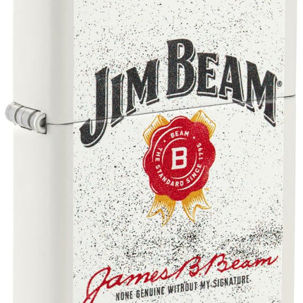Zippo Jim Beam Rosette Design White Matte Pocket L