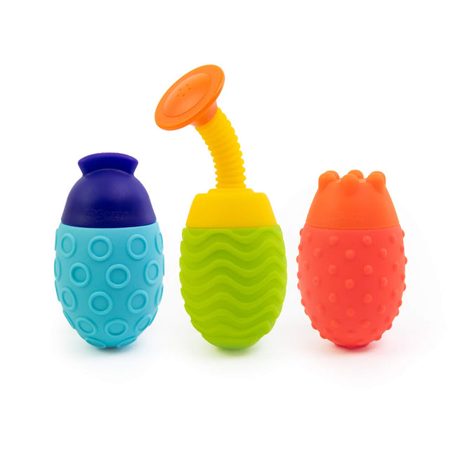 Sassy Easy Squeezies Bath Toys 3Piece Set that Enc