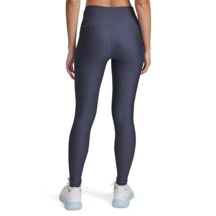 Under Armour Women's HeatGear High Waisted Pocketed No-Slip Leggings, (044) Downpour Gray / / White, S Tall
