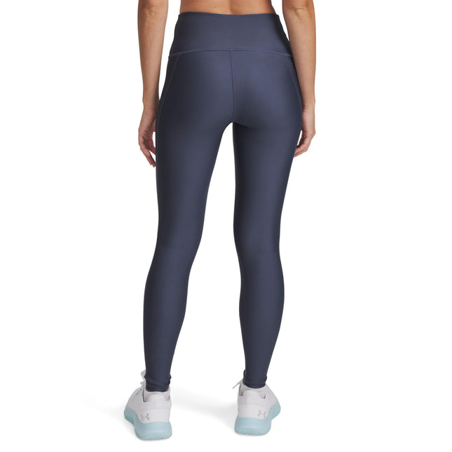 Collant taille haute femme Under Armour HeatGear avec poches et taille antidérapante, (044) Downpour Gray / / White, S Tall