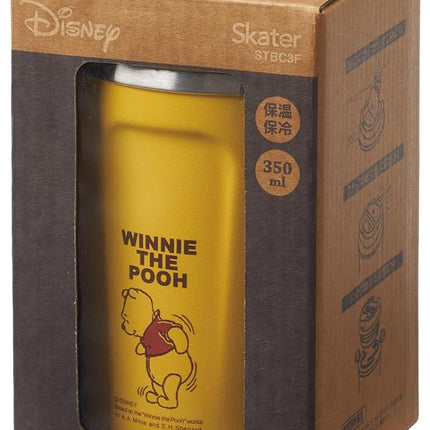Skater STBC3F-A Vacuum Stainless Steel Coffee Tumbler, Heat and Cold Retention, Small, 11.8 fl oz (350 ml), Disney, Winnie The Pooh