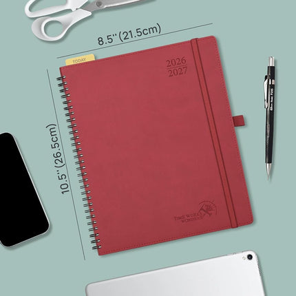 POPRUN Agenda 2026-2027, 8.5'' x 10.5'' Weekly Planner, Daily Calendar Book