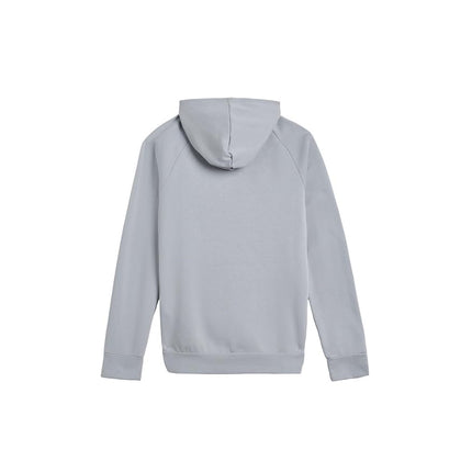 Under Armour Kids Rival Fleece Hoodie (Big Kid), (012) Mod Gray / / White, L