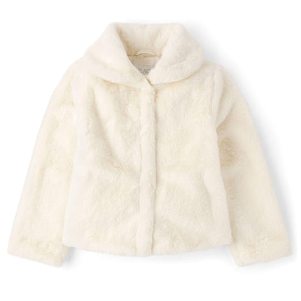 The Children's Place Girls' Dress Coats, White Fau