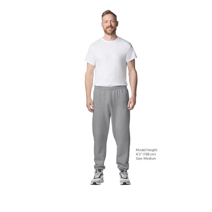 Gildan Men's Fleece Elastic Bottom Sweatpants, Style G18200, Sport Grey, 2X-Large