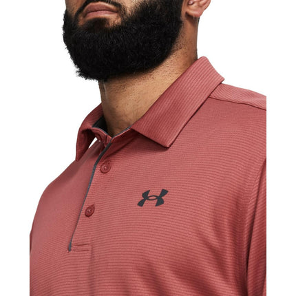 Under Armour Men's Tech Golf Polo, (611) Sedona Red / / Pitch Gray, XXL
