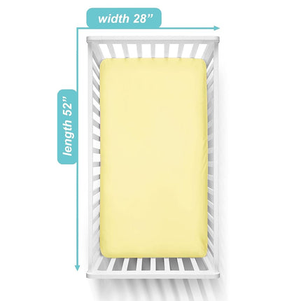 American Baby Company Supreme 100% Natural Cotton Jersey Knit Fitted Crib Sheet for Standard Crib and Toddler Mattresses, Maize, Soft Breathable, for Boys and Girls