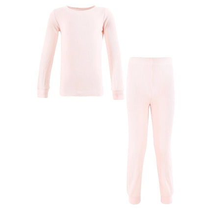 Ensemble de sous-vêtements longs thermiques 2 pièces Hudson Baby unisexe pour bébé, rose doux, 7 ans, rose doux, 7 ans