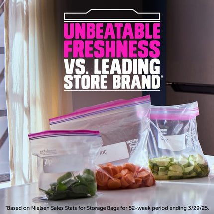 Ziploc Marinade Bags, Half Gallon, 24-Count (Pack of 3)