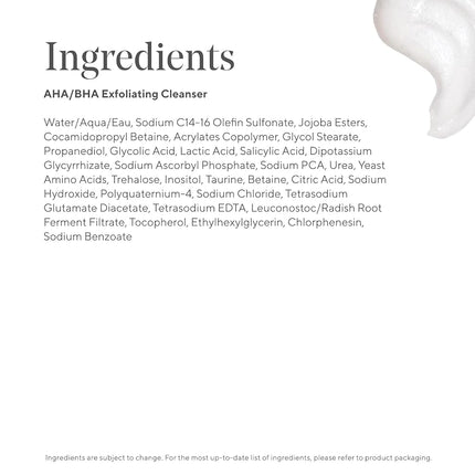 Murad AHA/BHA Exfoliating Cleanser 148 mL - Triple Action Exfoliating Face Wash with Salicylic, Glycolic & Lactic Acids and Jojoba Beads for Smooth, Radiant Skin