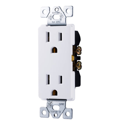 GE 50727 Grounding Duplex Receptacle, Designer 15A
