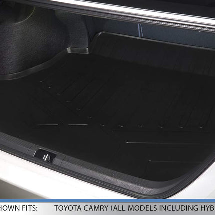 SMARTLINER All Weather Custom Fit Cargo Trunk Liner Floor Mat Black for 2018-2019 Toyota Camry (All Models Including Hybrid)