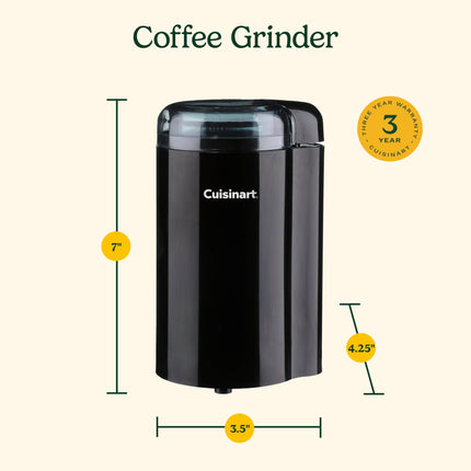 Cuisinart Coffee Grinder, Holds up to 70g of Beans, Stainless Steel Blades, Black (DCG-20BKNC)
