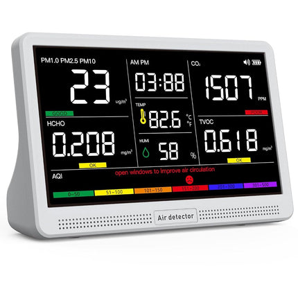 16 in 1 Air Quality Monitor Indoor 7" Display 9 AQ
