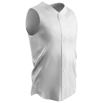 CHAMPRO Reliever Full Button Sleeveless Baseball Jersey, Youth X-Large, White