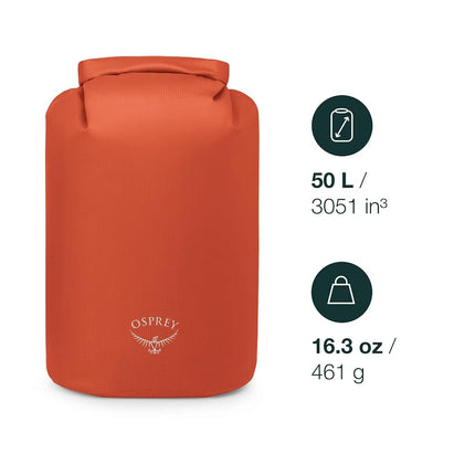 Osprey Wildwater Dry Bag, IPX5 Waterproof, 50L, Tunnel Vision Grey
