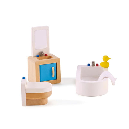 Hape Bathroom | Wooden Toy Bathroom Set | Dolls House Accessories | For 3 Years +