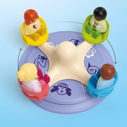 PLAYMOBIL 71701 JUNIOR Number-Merry-Go-Round, Developmental early learning toys for toddlers with rotating wheel, educational toys, made from over 90% plant-based plastics. For Children 12 months +