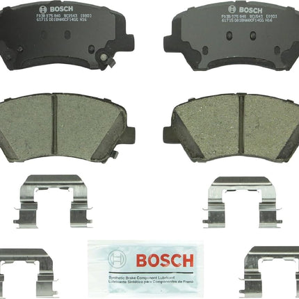 BOSCH BC1543 QuietCast Premium Ceramic Disc Brake Pad Set - Compatible With Select Hyundai Elantra, Elantra Coupe, Elantra GT; Kia Forte, Forte5, Forte Koup; FRONT