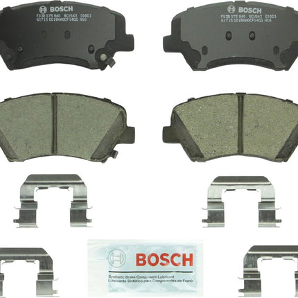 BOSCH BC1543 QuietCast Premium Ceramic Disc Brake Pad Set - Compatible With Select Hyundai Elantra, Elantra Coupe, Elantra GT; Kia Forte, Forte5, Forte Koup; FRONT