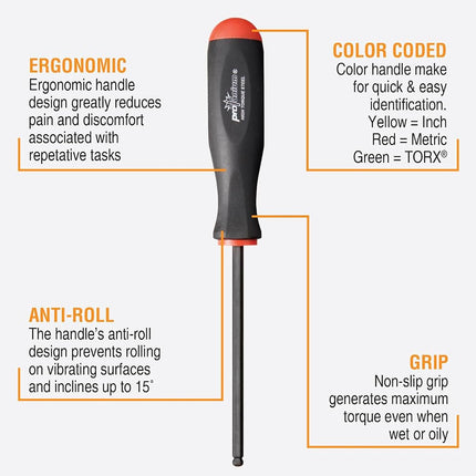 BONDHUS, BSX6MM BALLDRIVER HEX Set 1.5MM-5MM, 10686